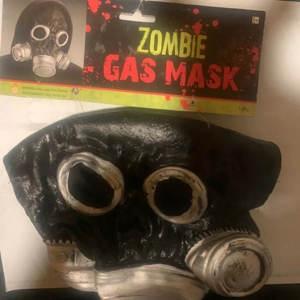 Black Zombie Biohazard Respirator Gas Mask For Halloween Fun World
